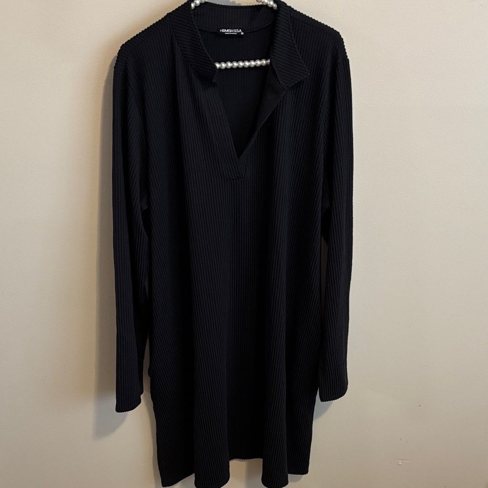Heimish USA black ribbed dress size 3xl